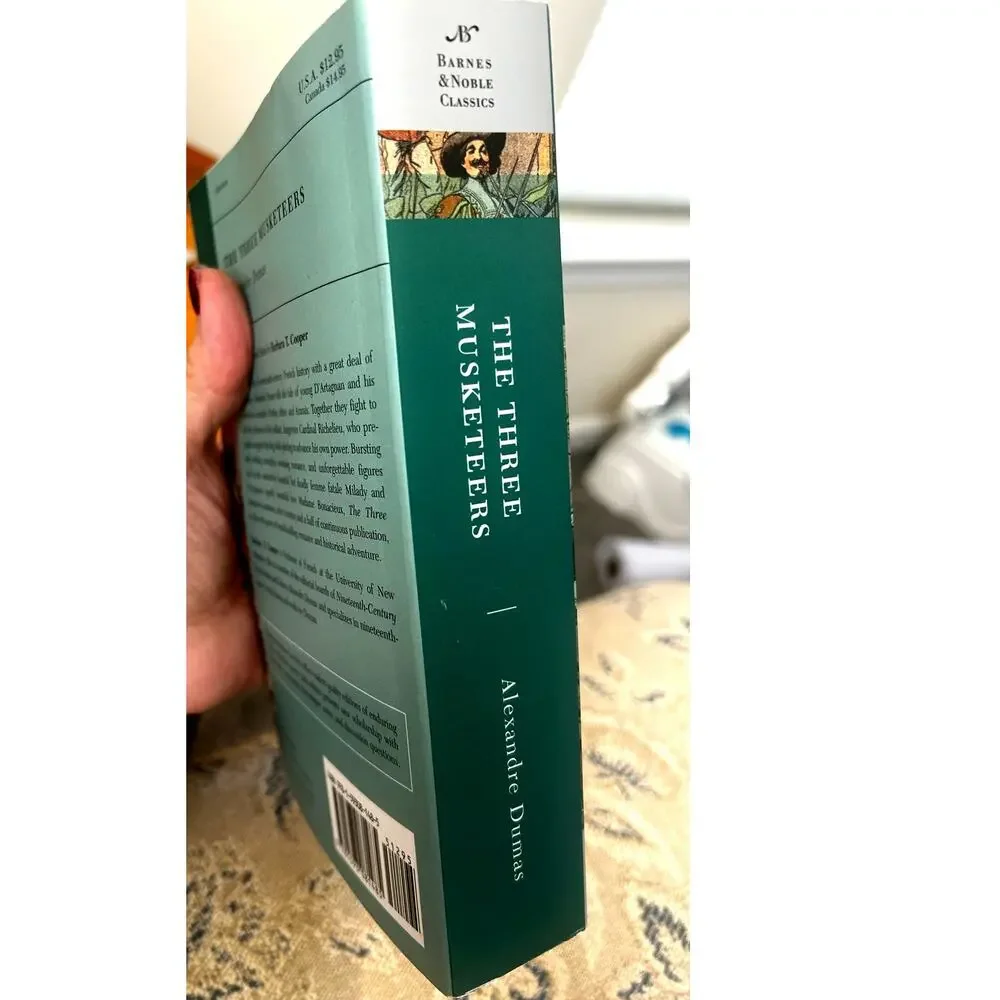 Book Paperback: The Three Musketeers, Dumas Classic Novel